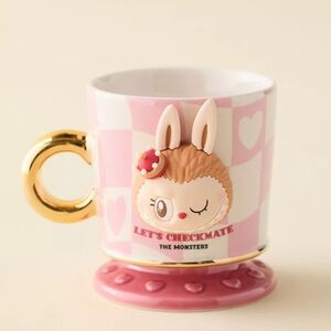 POP MART The Monsters Labubu Let’s Checkmate Series Pink Ceramic Mug